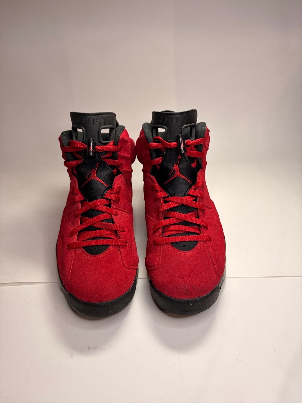Men’s SIZE 11  Jordan Retro 6 Red Suede Slight Blemish On The Side “NO BOX”
